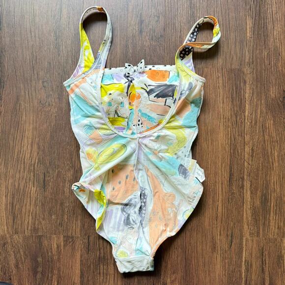 Gottex Vintage 90s One Piece Swimsuit Made in Israel Size 6 - Picture 5 of 8